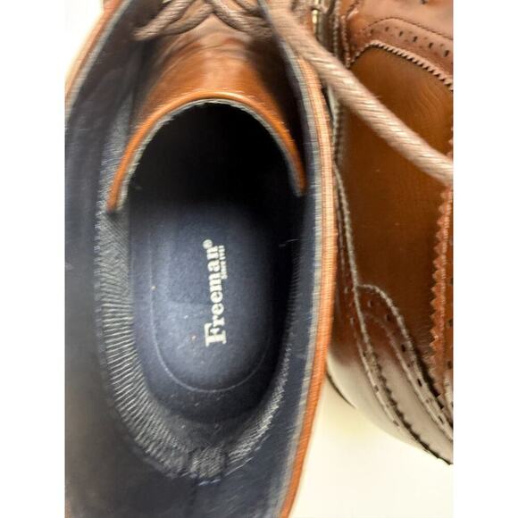Freeman Mens Wingtip Chukka Boots Brown Lace Up Dress Casual Comfort Size 12M main image 10
